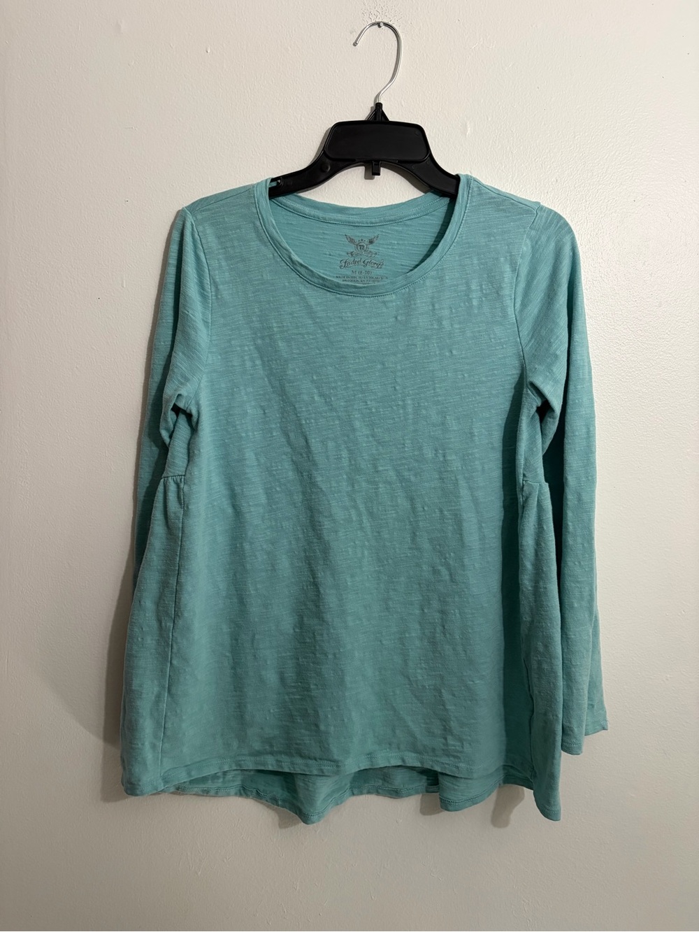 Faded Glory Mint Green Long-Sleeve Crewneck Top